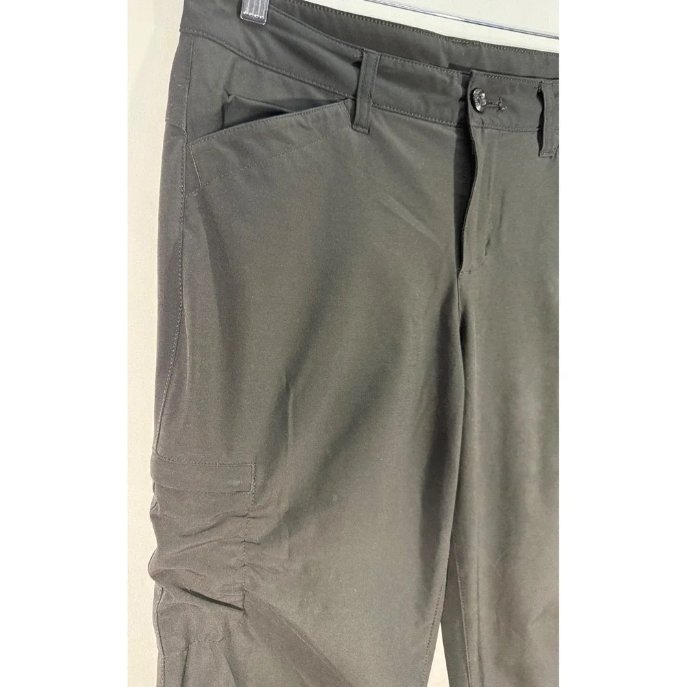 Eddie Bauer First Ascent Womens 6 Hiking Pants Gray Roll Up Cargo D3761259